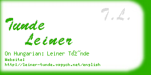 tunde leiner business card